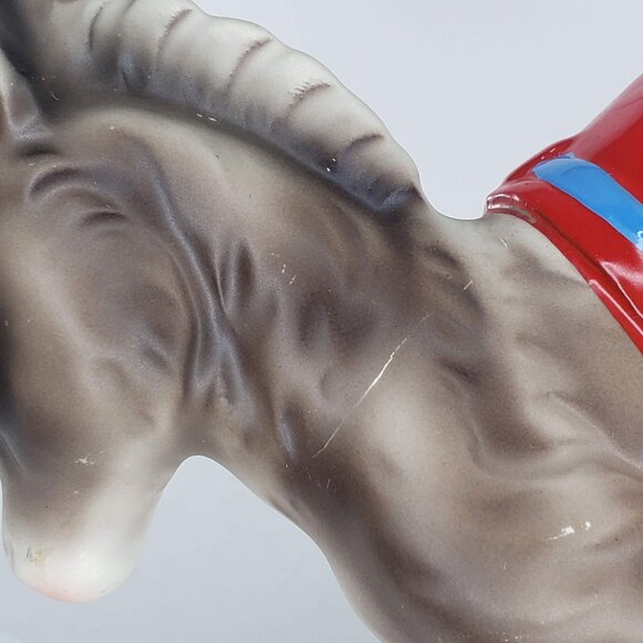 Vintage Japan Donkey Figurine In Red Pants Hat Blue Shoes Anthropomorphic - Picture 4 of 8